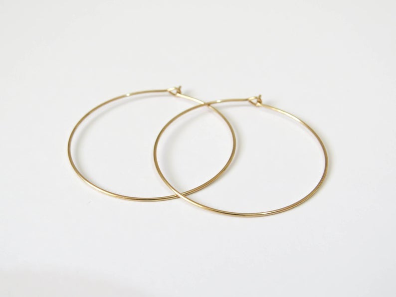 18k Gold Filled Hoop Earrings
